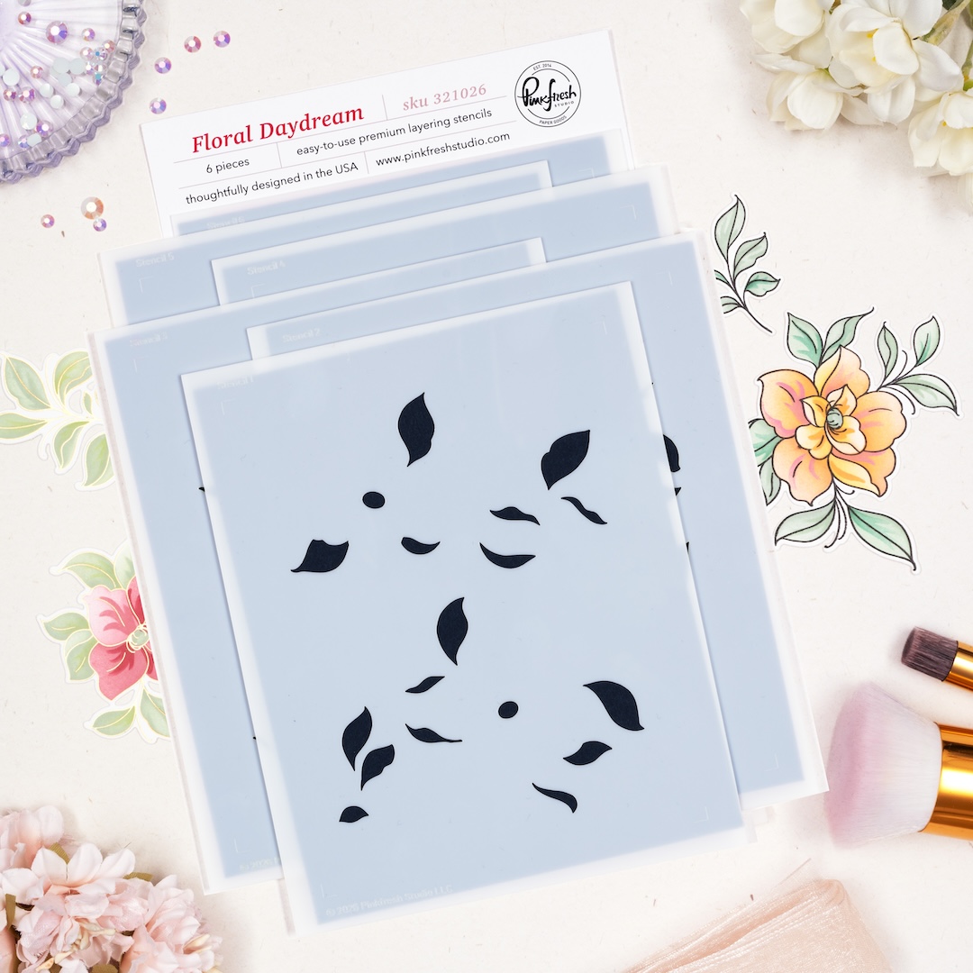 Pinkfresh Stencil Floral Daydream