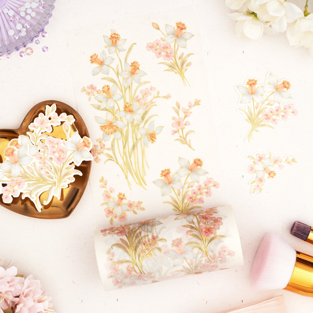 Pinkfresh Washi Whispering Daffodils