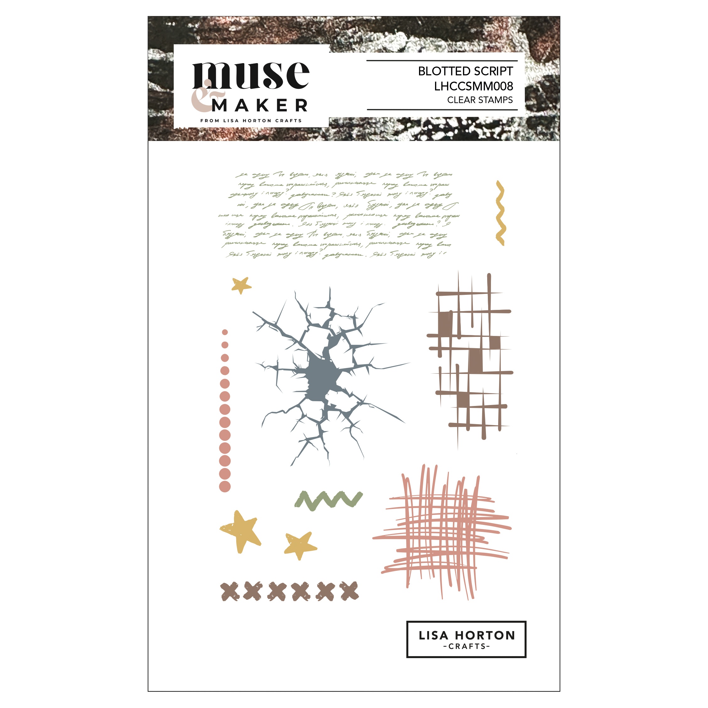 LISA HORTON STAMP BLOTTED SCRIPT