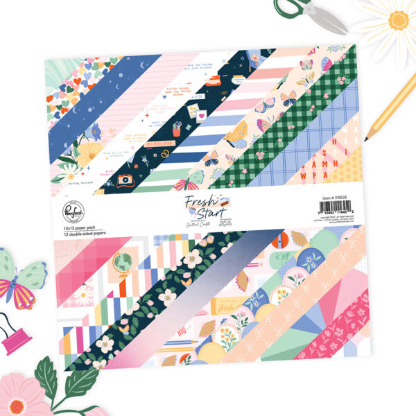 Pinkfresh Fresh Start 12X12 Paper Pack Pinkfresh Fresh Start 12X12 Paper Pack