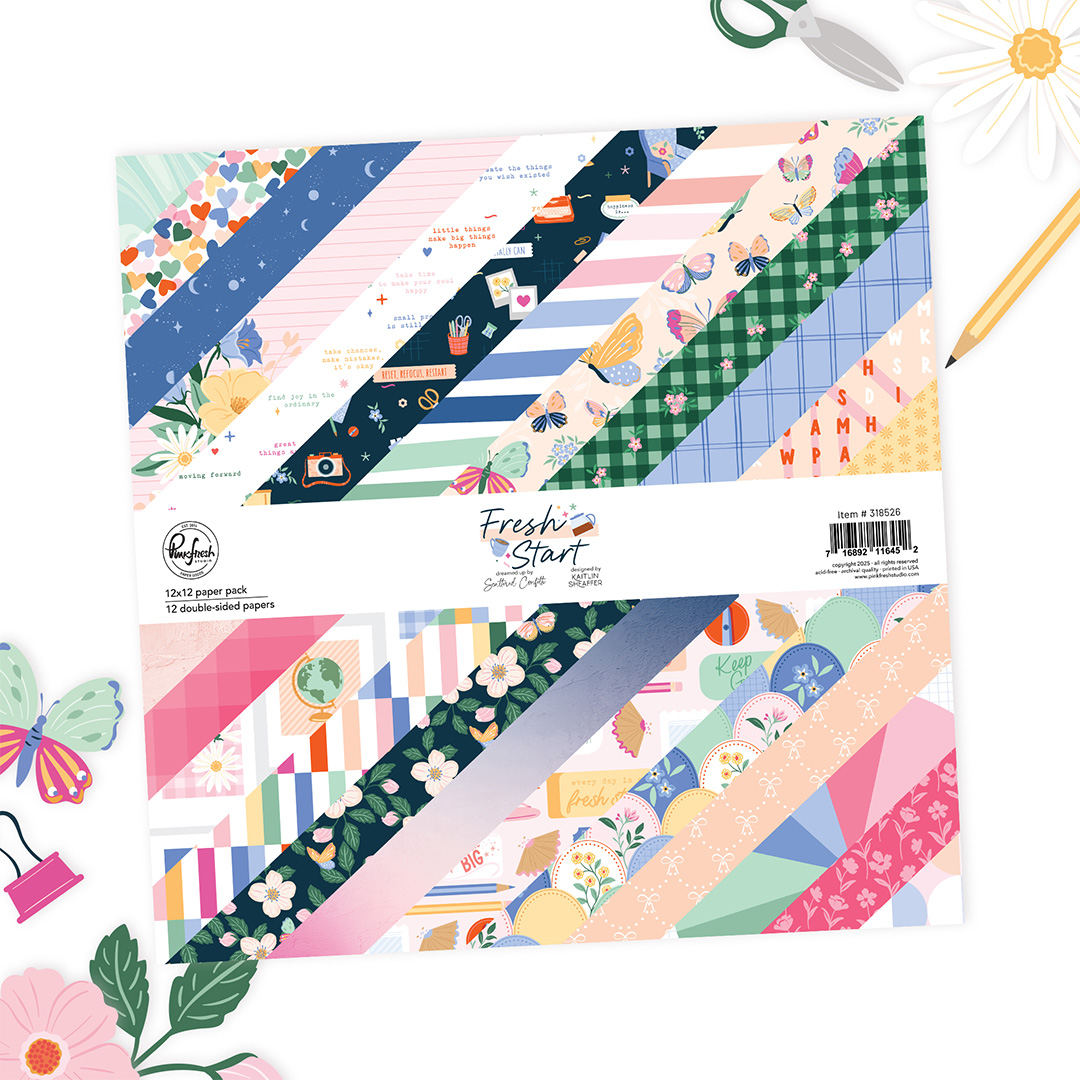 Pinkfresh Fresh Start 12X12 Paper Pack