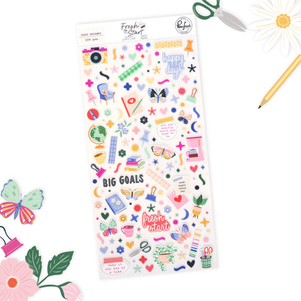 Pinkfresh Fresh Start Puffy Stickers