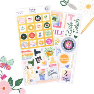 Pinkfresh Fresh Start Chipboard Stickers