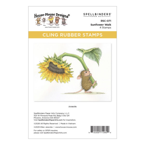Spellbinders House Mouse Stamp Sunflower Walk