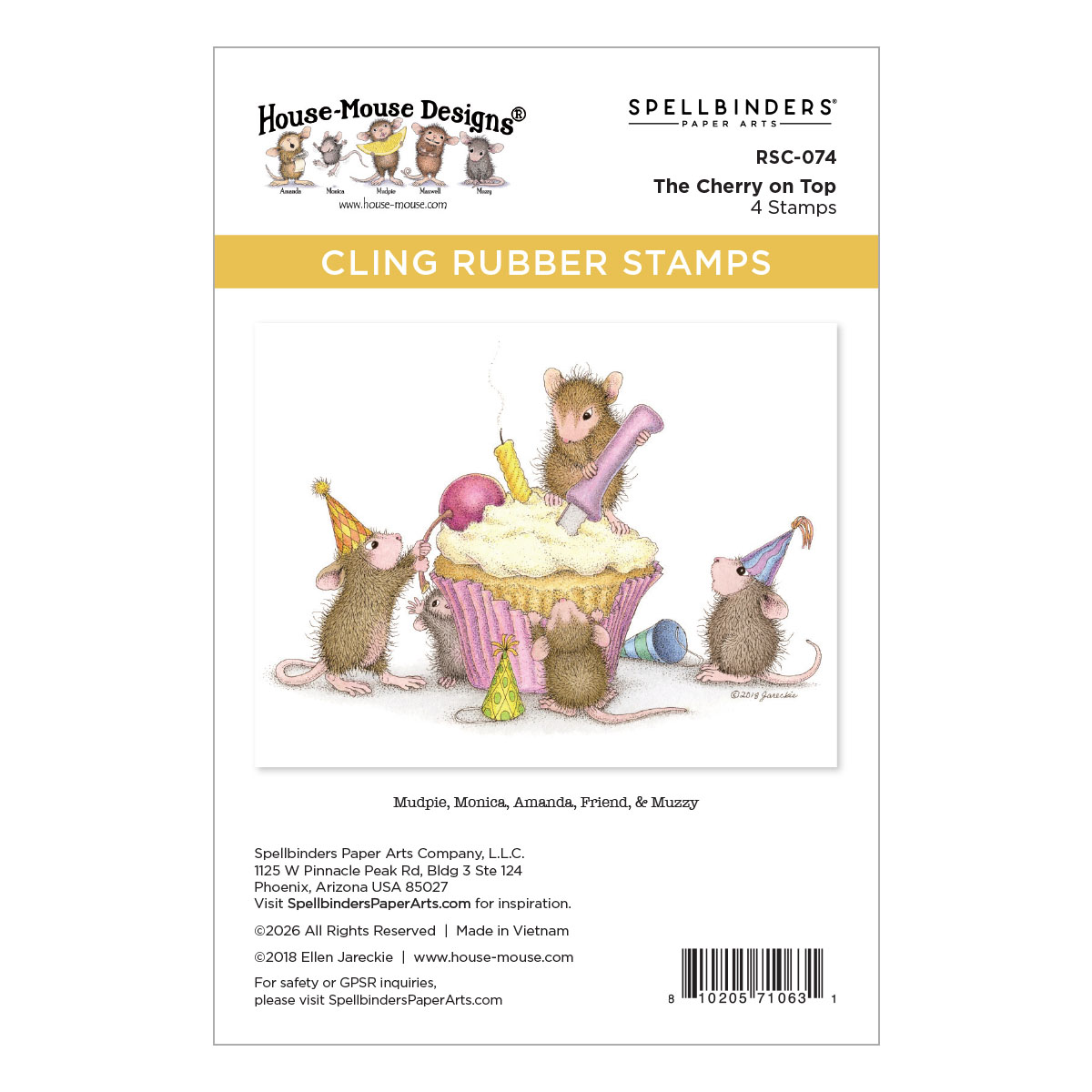 Spellbinders House Mouse Stamp the Cherry On Top