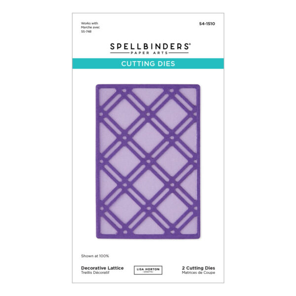 Spellbinders Decorative Lattice Etched Dies By Lisa Horton