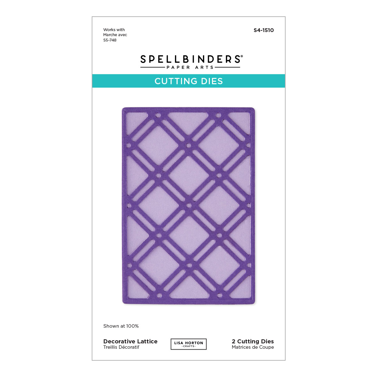 Spellbinders Decorative Lattice Etched Dies By Lisa Horton