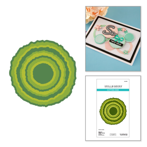 Spellbinders Ripped Edge Circles Etched Dies By Lisa Horton