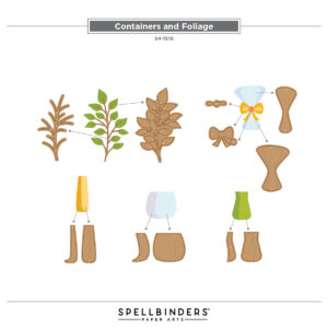 Spellbinders Containers and Foliage Etched Dies By Lisa Horton