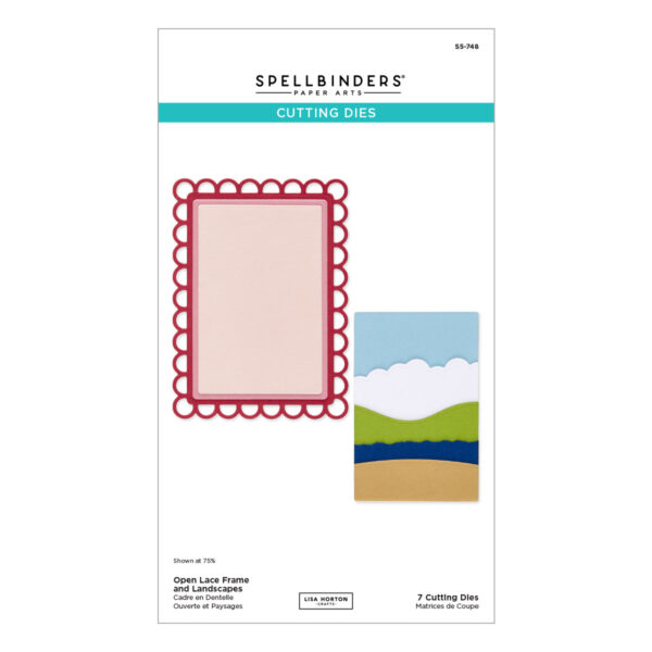 Spellbinders Open Lace Frame and Landscapes Etched Dies By Lisa Horton
