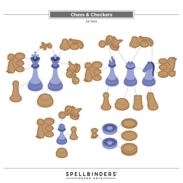 Spellbinders Chess & Checkers Etched Dies