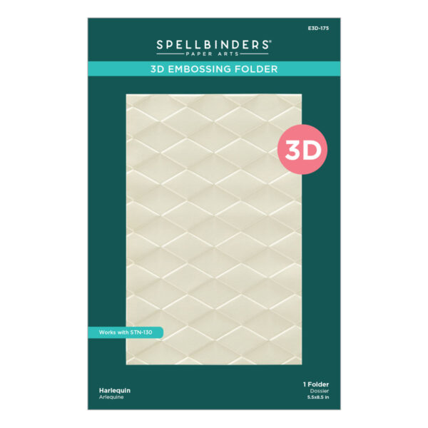 Spellbinders Harlequin 3D Embossing Folder