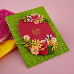 Spellbinders Suds & Buds 3D Embossing Folder