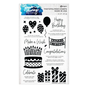 Spellbinders Ranger Snarky Birthday Clear Stamp Set By Simon Hurley Create.