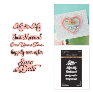 Spellbinders Classic Mouse Wedding Sentiments Press + Foil Plate & Die Set