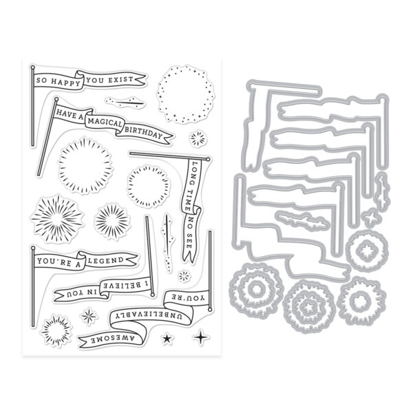 Hero Arts Unbelievably Awesome Banners Stamp & Cut