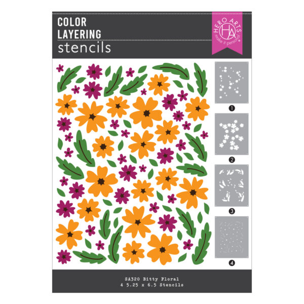 Hero Arts Bitty Floral Layering Stencils