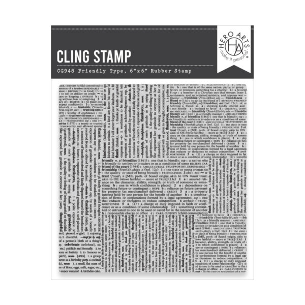 Hero Arts Friendly Type Cling Stamp Hero Arts Friendly Type Cling Stamp