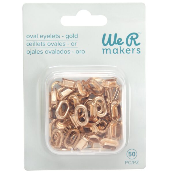 WE R MAKERS OVAL EYELET GOLD