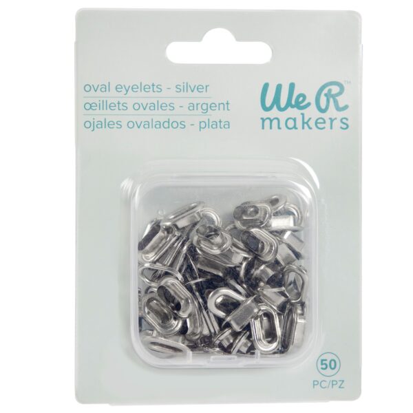 WE R MAKERS OVAL EYELET SILVER