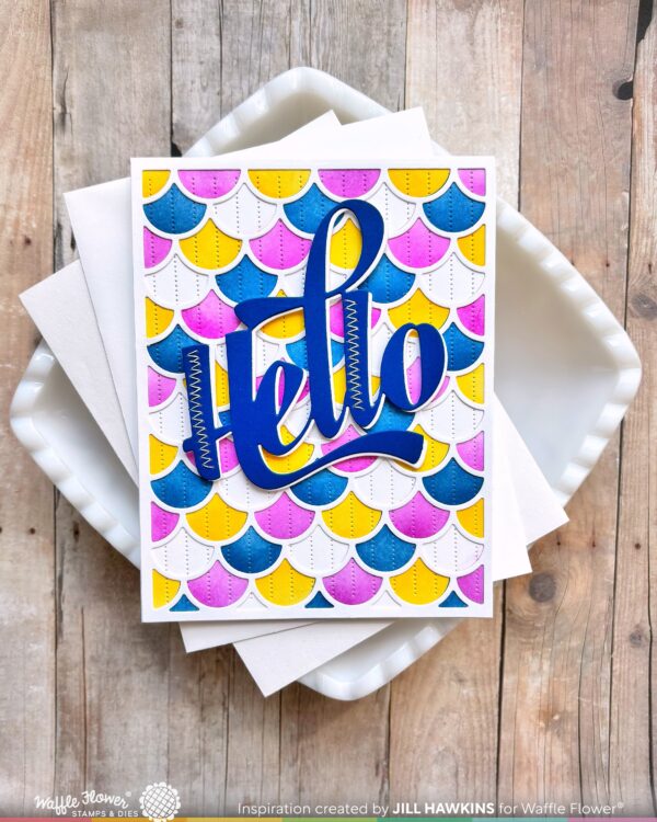 Waffle Flower Die Jolly Wave Panel