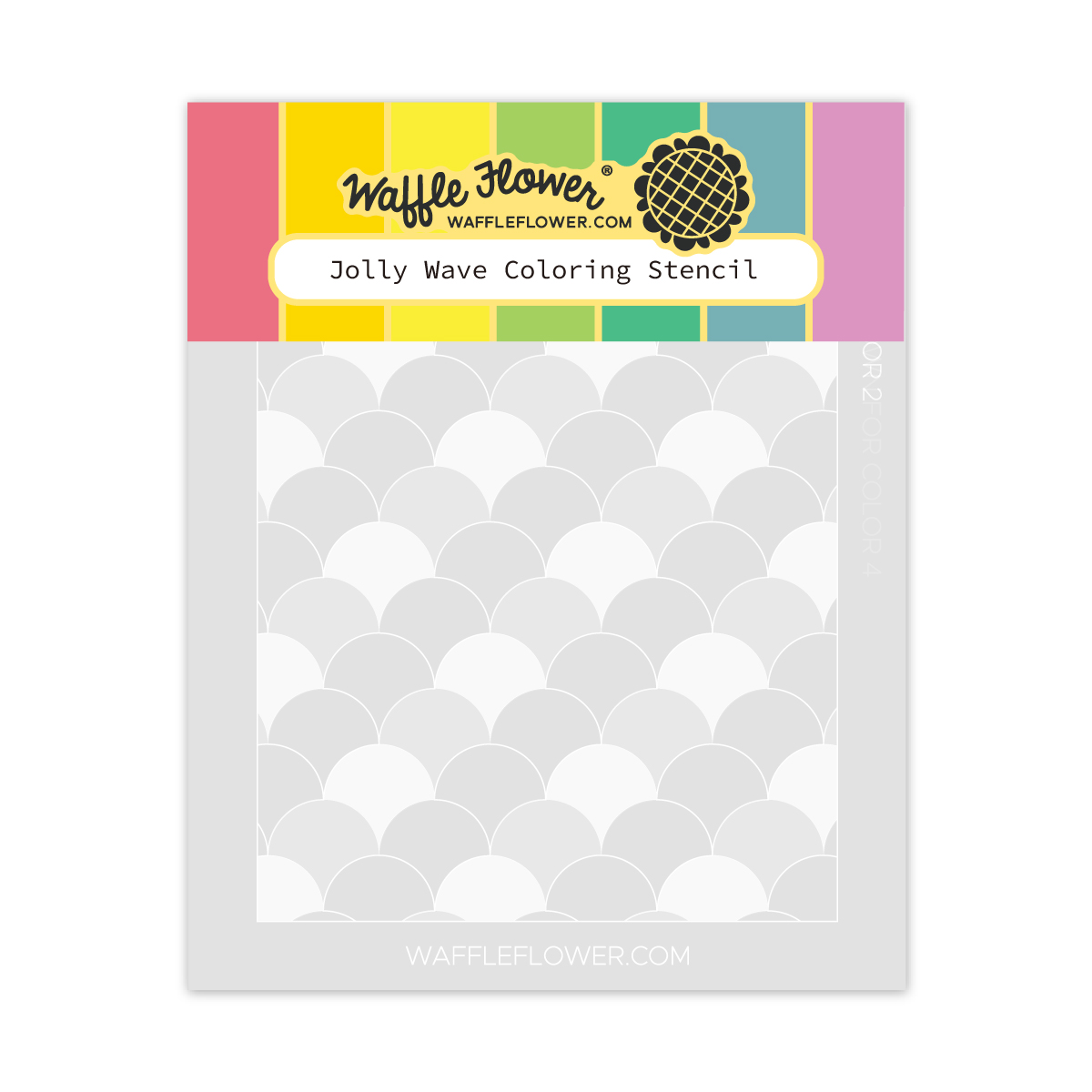 Waffle Flower Stencil Jolly Wave Coloring