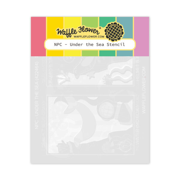 Waffle Flower Nested Postage Collage Stencil Under the Sea