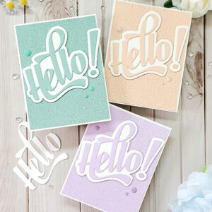 Waffle Flower Die Waving Hello Word