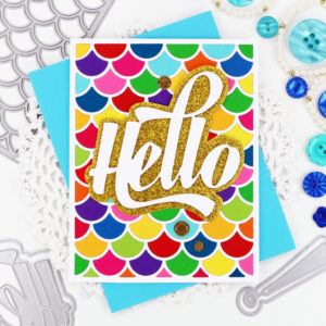Waffle Flower Die Waving Hello Word