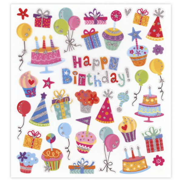 Gary Burlin Multicraft Sticker Happy Birthday