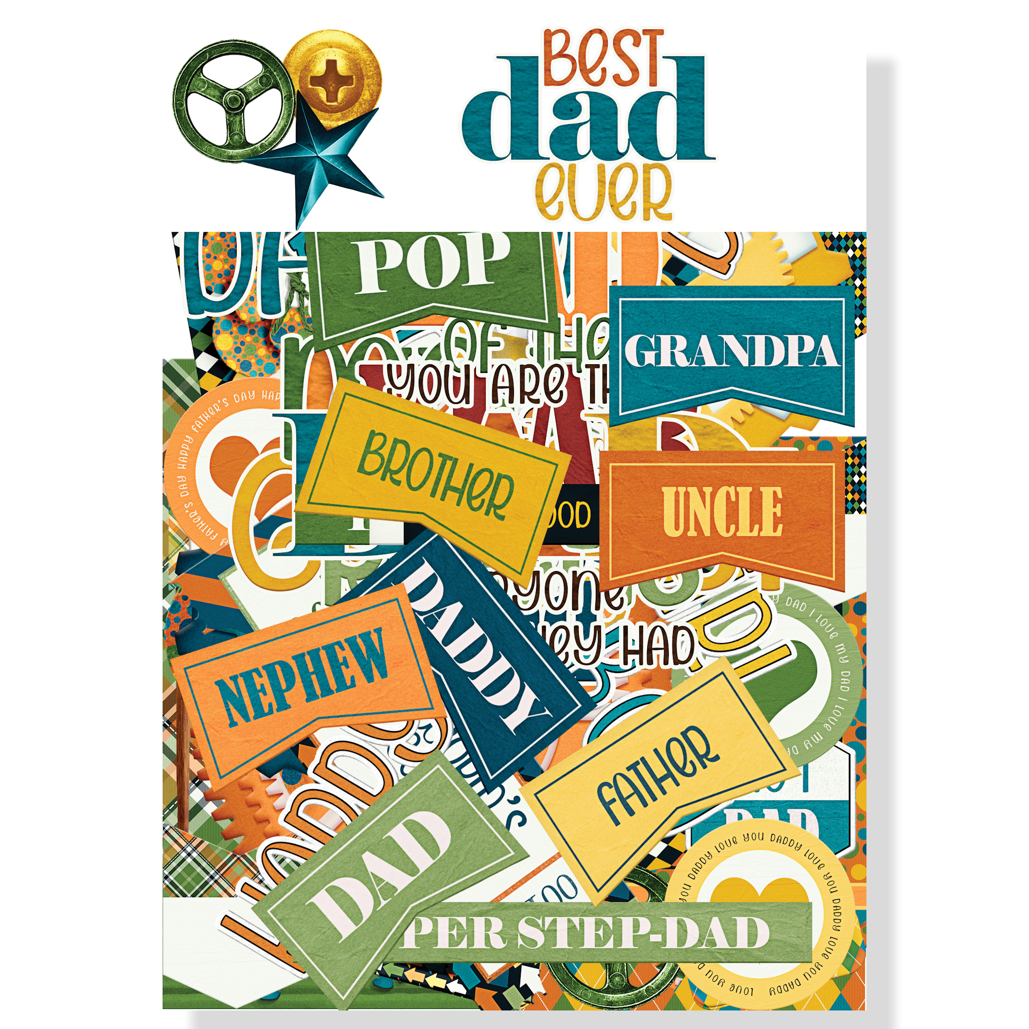 SSC Best Dad Ever Laser Cut Ephemera