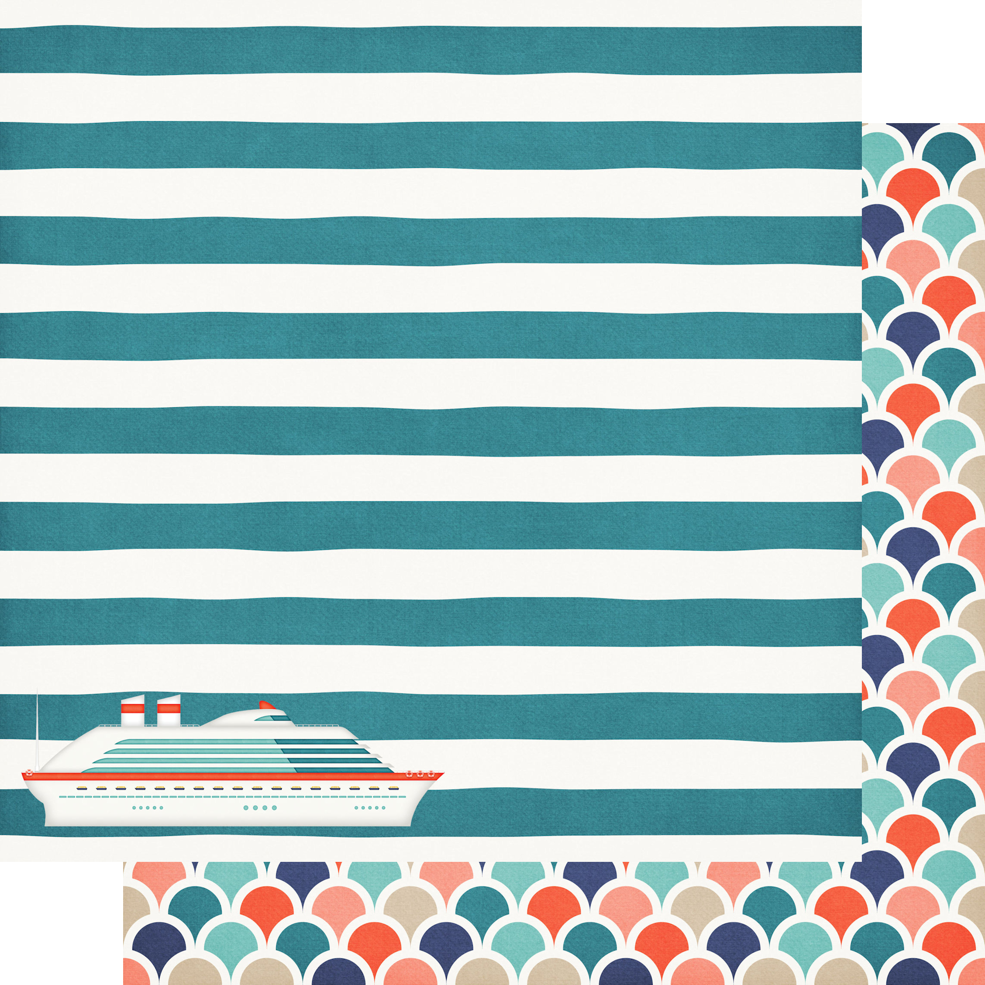 SSC Gone Cruising 12X12 Cabin Key Stripes