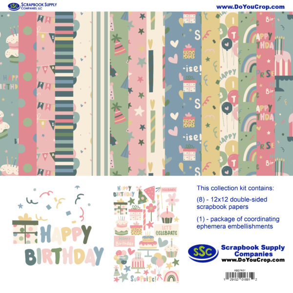 SSC Happy Birthday Paper & Ephemera Kit
