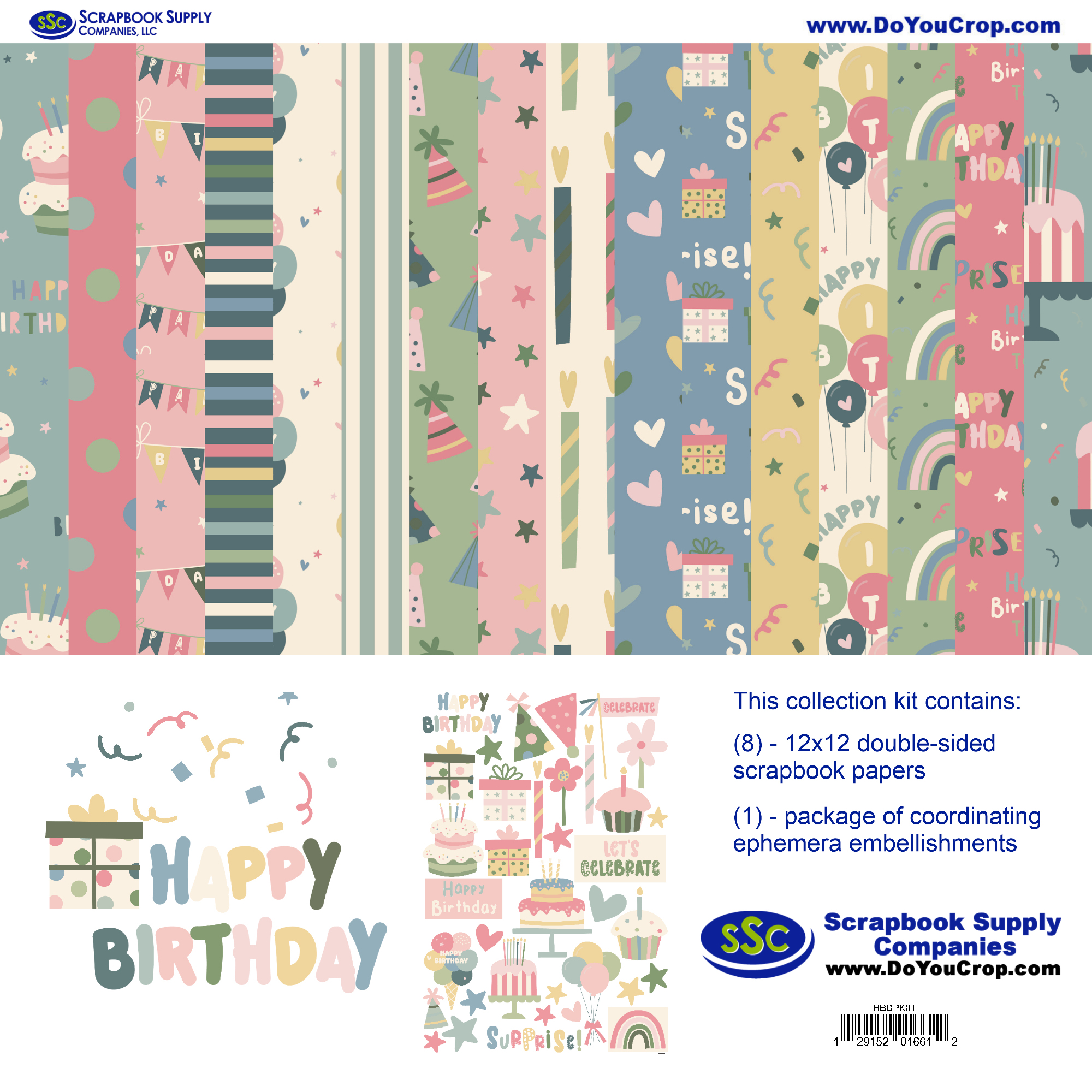 SSC Happy Birthday Paper & Ephemera Kit
