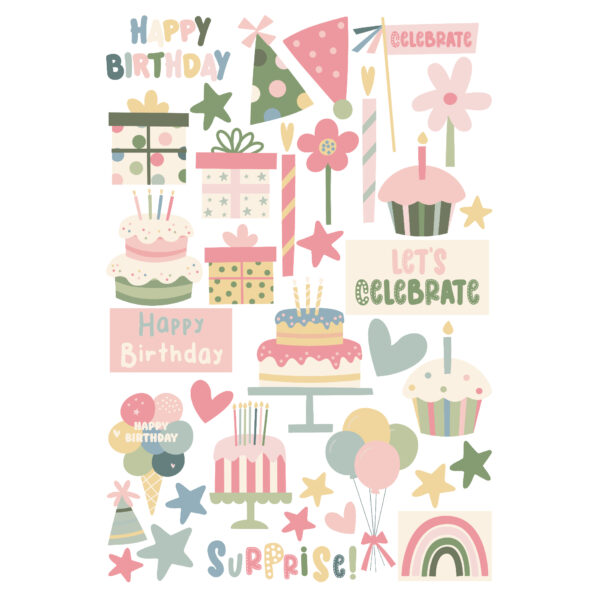 SSC Happy Birthday Laser Cut Ephemera