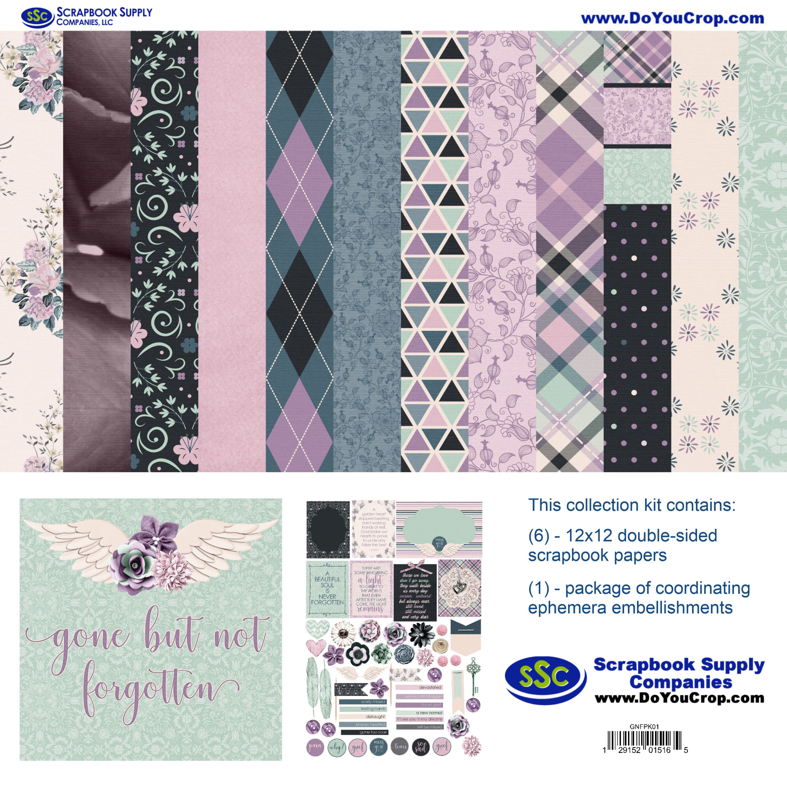 SSC Gone But Not Forgotten Paper & Embellishment Kit