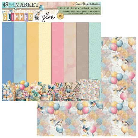 49 & Market Glimmer & Glee 12X12 Solids Collection