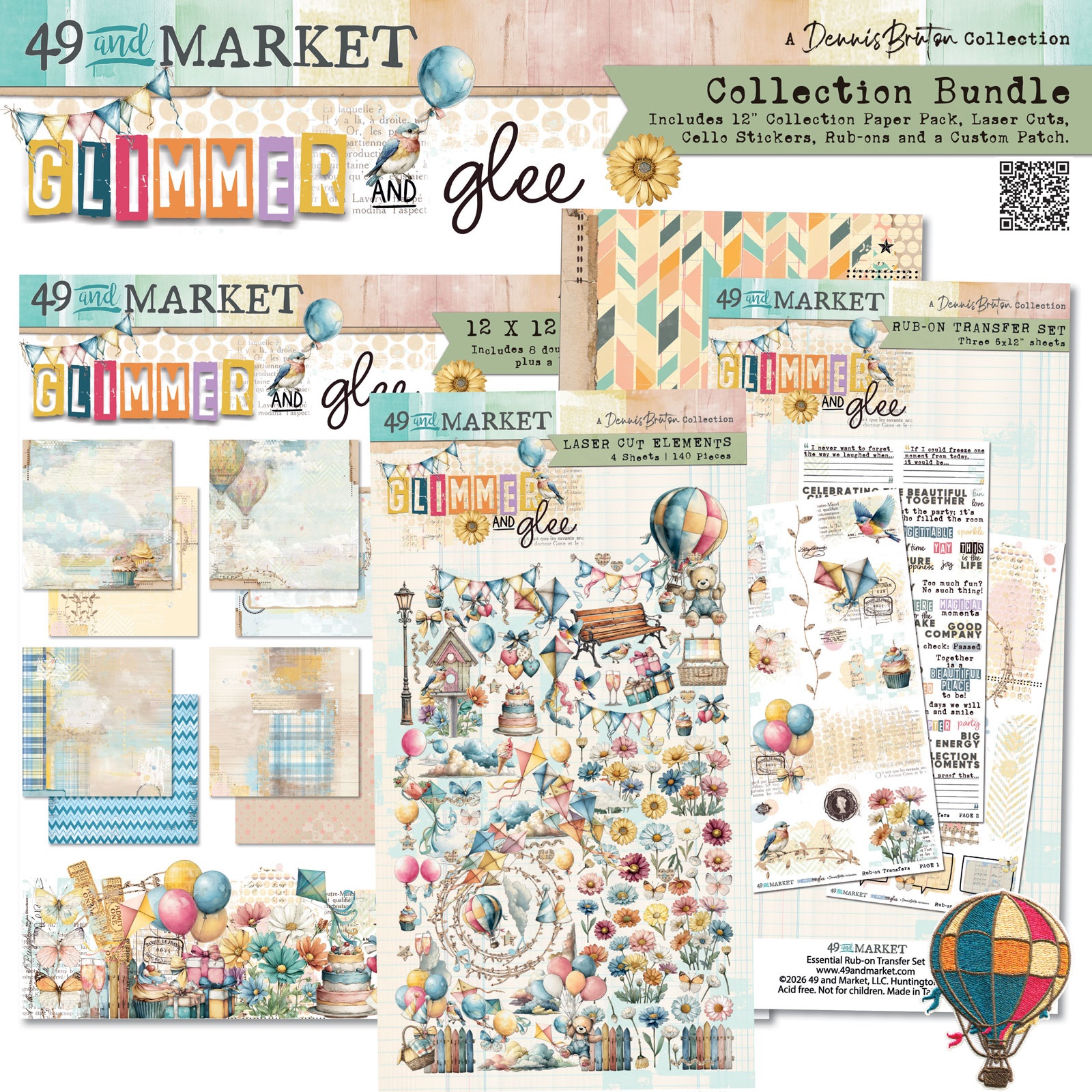 49 & Market Glimmer & Glee 12X12 Collection Bundle