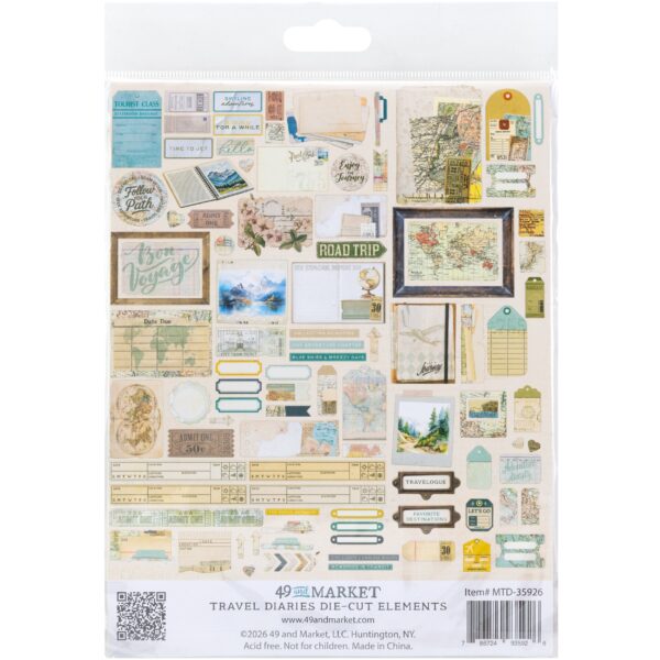 49 & Market Travel Diaries Die Cut Elements