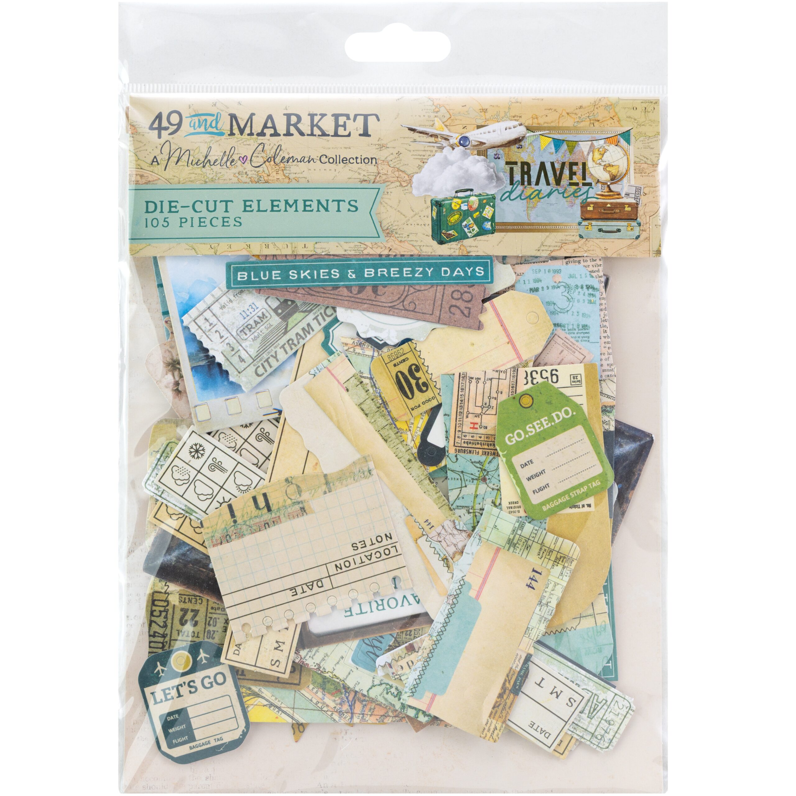 49 & Market Travel Diaries Die Cut Elements