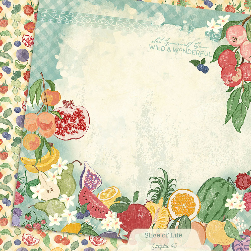 Graphic 45 Slice of Life 12X12 Wild & Wonderful Layout