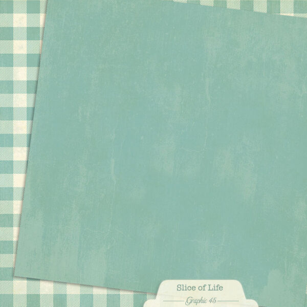 Graphic 45 Slice of Life 12X12 Capri Blue Patterns and Solids