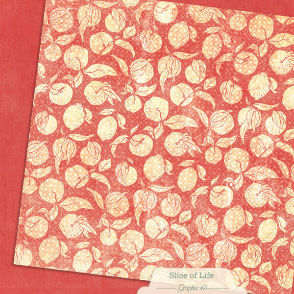 Graphic 45 Slice of Life 12X12 Pomegranate Red Patterns and Solids Graphic 45 Slice of Life 12X12 Pomegranate Red Patterns and Solids