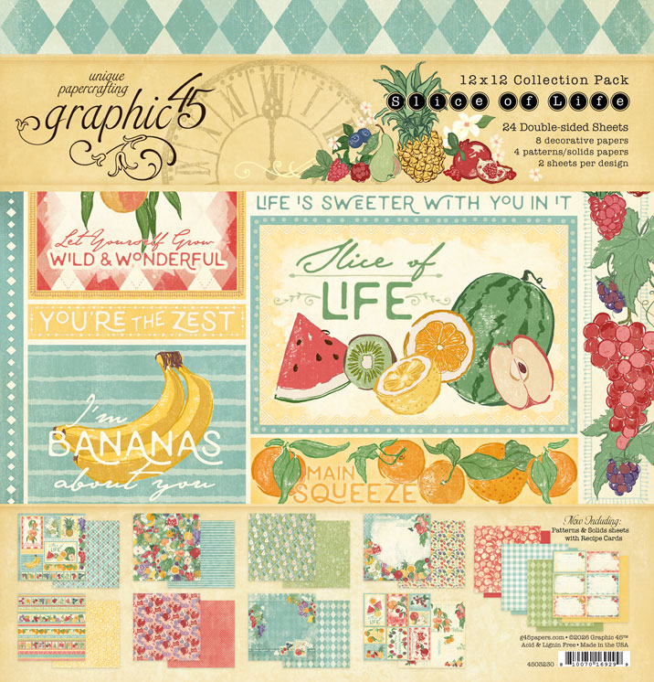 Graphic 45 Slice of Life 12X12 Collection Pack
