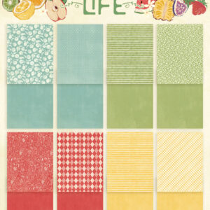 Graphic 45 Slice of Life 8.5 X 11 Patterns & Solids Pack