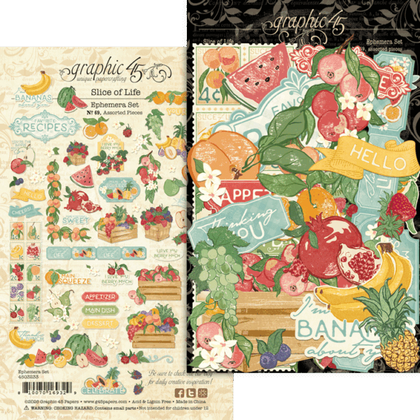 Graphic 45 Slice of Life Ephemera Set