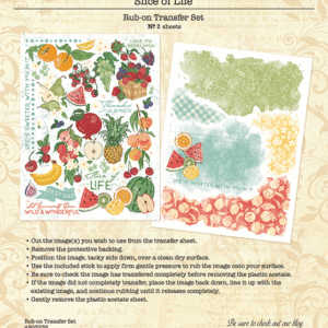 Graphic 45 Slice of Life Rub-on Transfers