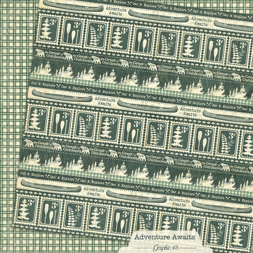 Graphic 45 Adventure Awaits 12X12 Adventure Awaits Borders