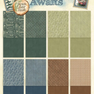 Graphic 45 Adventure Awaits 8.5 X 11 Patterns & Solids Pack