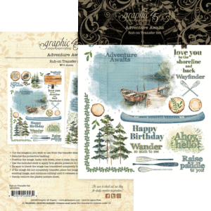 Graphic 45 Adventure Awaits Rub-on Transfers